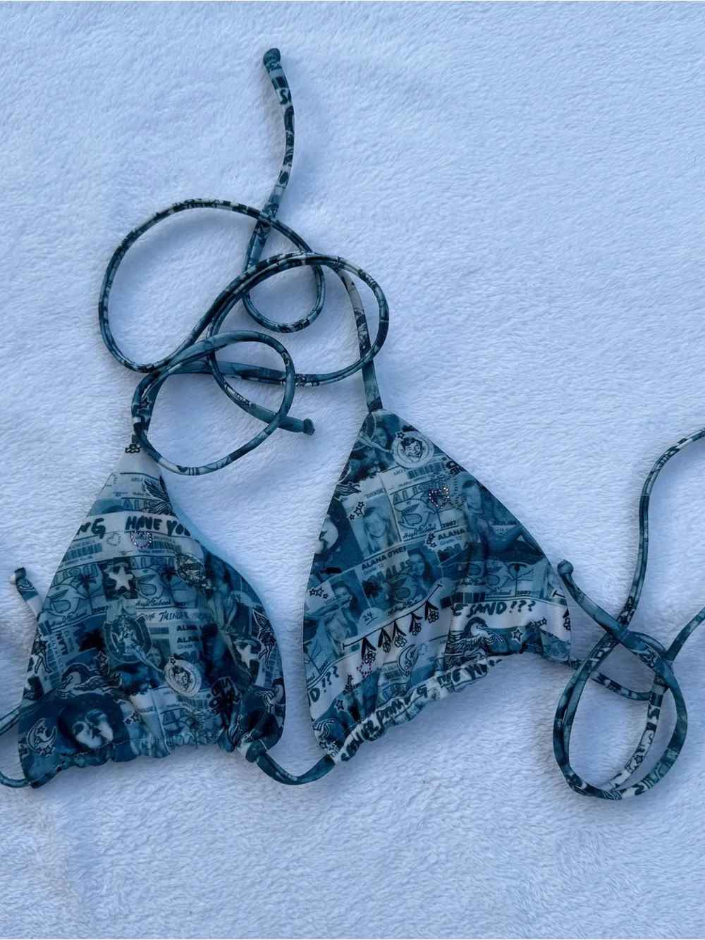 Frankie's Bikinis Alana Blue Tia Shine Top & 2 MacKenzie Shine String Bottoms!!!